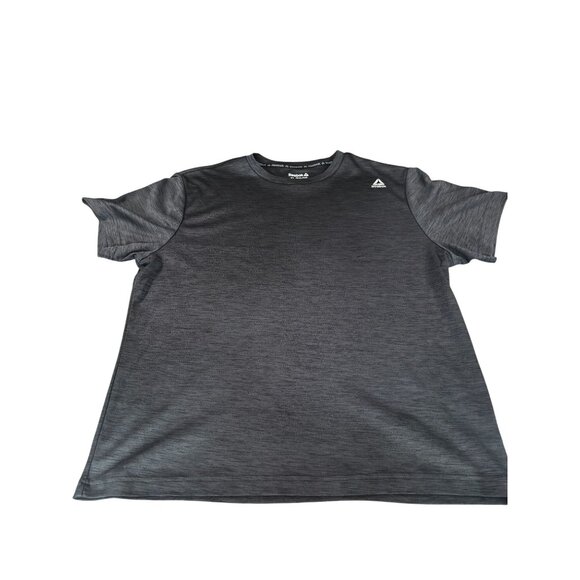 Reebok Mens Athletic T-Shirt XL Black and Gray Quick-Dry Short Sleeve - Picture 3 of 8